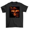Michelangelo Orange Turtle Mask Flaming Skull T-Shirt Mens Womens Tees Top: Funny Design for Daring N