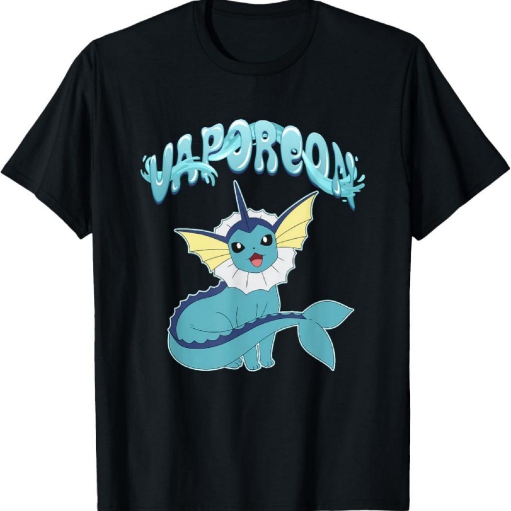 Pokémon Cute Iconic Vaporeon Water Bubble Big Chest Poster T-Shirt
