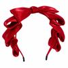 Organza Lolita Headband Big Bow Ribbon Headpiece Korean Style Ruffled Hair Band  For Women