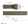 20 22 24mm Double Canvas Thickened Nylon Watchband Vintage Military Watch Bracelet Men Wear-Resistant Denim Strap Black Green