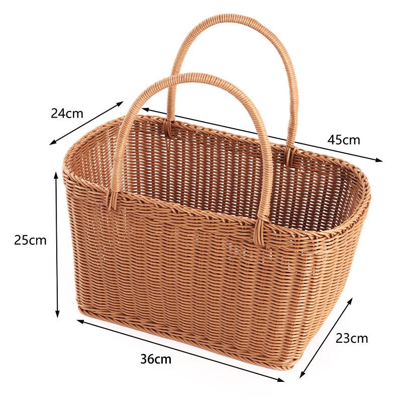 Imitation Rattankorb für Picknick & Einkaufen