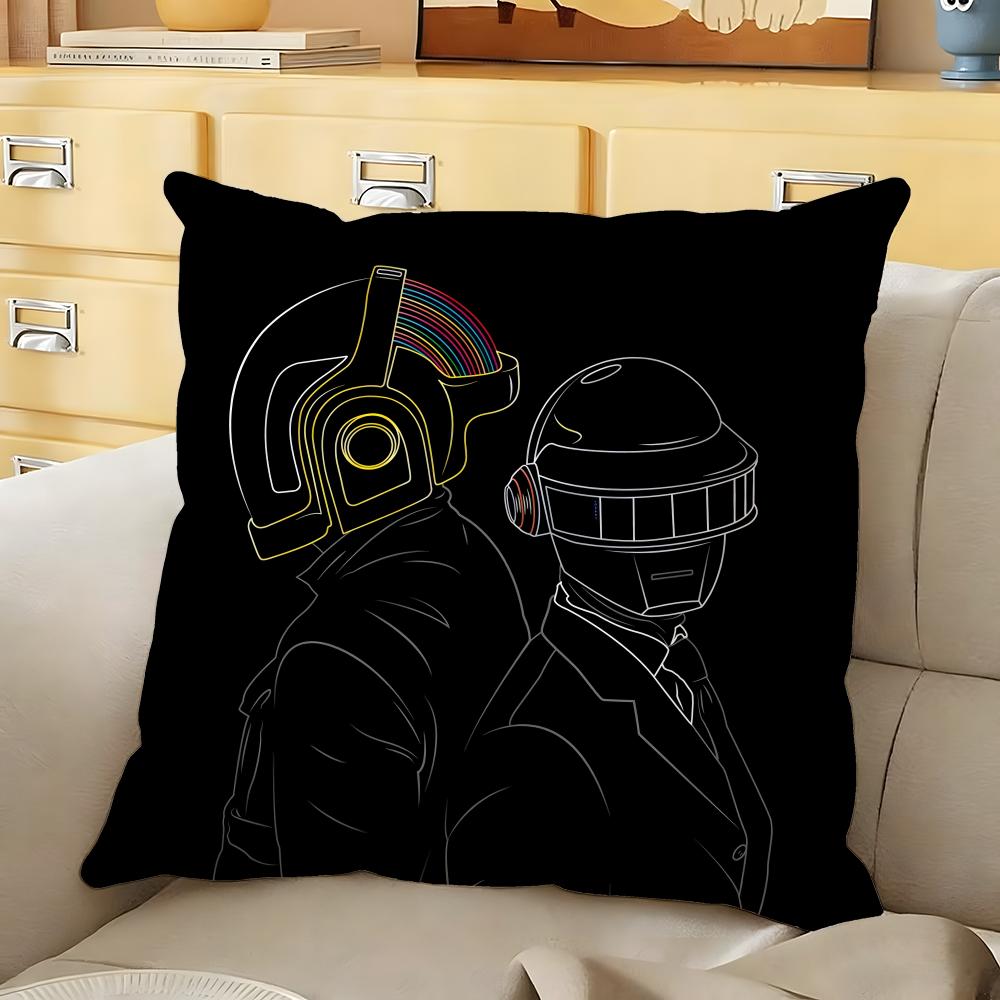 COOL DaftS PunkS Cushion Cover Soft Durable Reversible Pillow Cover Home Car MultiScene Daily Comfort Pillowcase