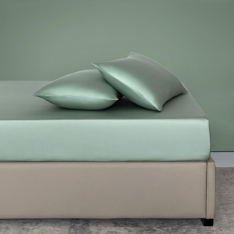 %100 Bambu Yatak Çarşafı Seti Lüks 3 Parça Yatak Takımı (1 adet Lastikli Çarşaf ve 2 adet Yastık Kılıfı) 100/160 için Kaymaz Yatak Örtüsü