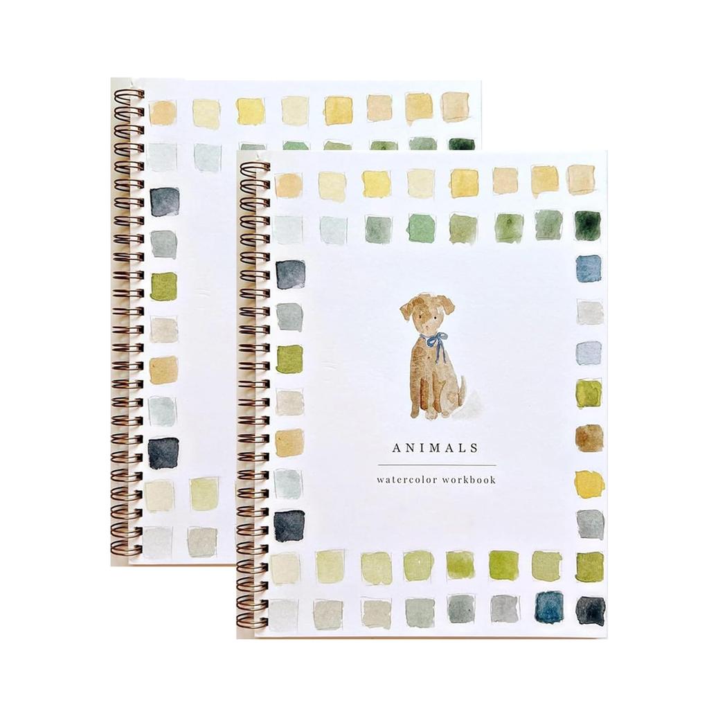 2/4 PCS Watercolor Painting Workbook for Beginners – Step-by-Step Guide To Easy Nature Scenes, Learn To Paint Instructional Book