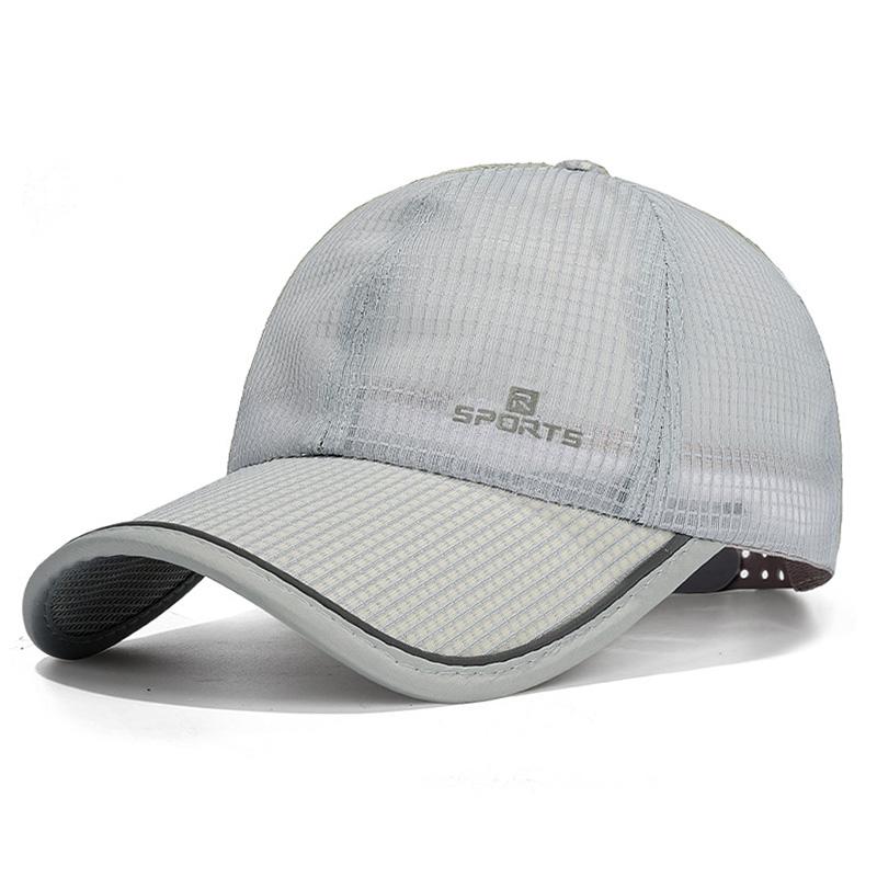 

Дышащая сетчатая бейсболка для мужчин и женщин - Быстросохнущая, легкая спортивная шляпа с регулируемой посадкой Adjustable светло-серый