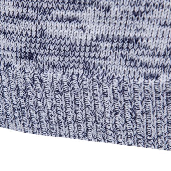 Long Sleeve Patchwork Men Sweater Autumn Winter O-Neck Stretchy Knitted Pullover Sweater Streetwear