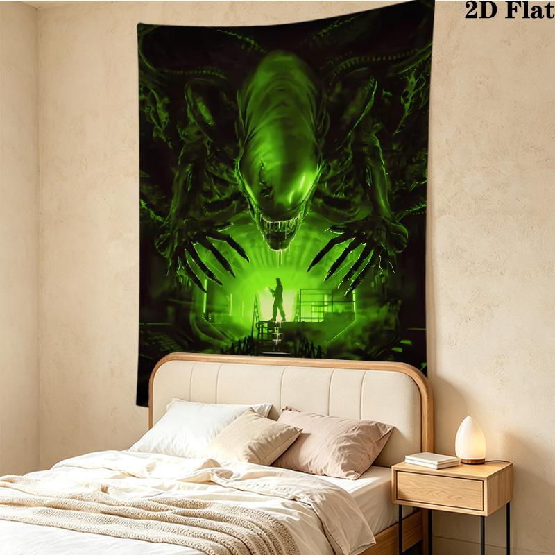 Alien Wall Tapestry Aesthetic Wall Hanging Printed Fabric Blanket Decorative Tapestries For Bedroom Living Room Home Decor