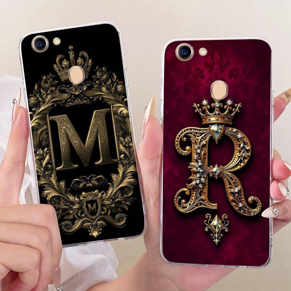 Fashion Crown Letter Case For OPPO F5 F7 F3 Soft Silicone TPU Back Cover For F7 F3 F5 Youth Phone Cases