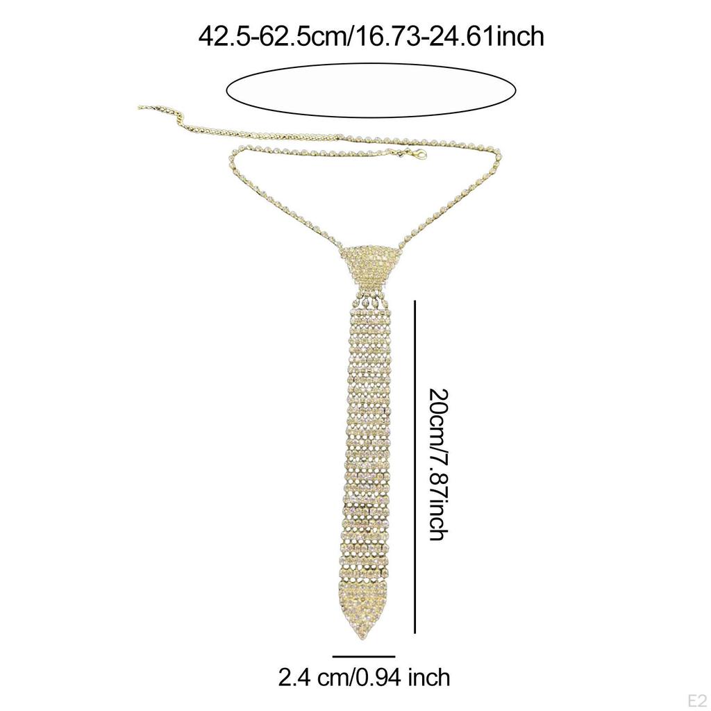 Drahokamový náhrdelník Kravata Módní pro muže a ženy Dekorativní Nastavitelný Kostýmní doplněk Lesk