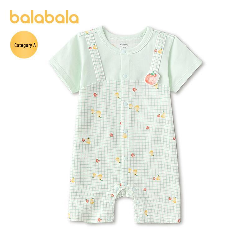 Balabala Baby Faux Two-Piece Short-Sleeve Romper 73