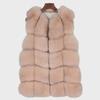 Women's 2023 Winter Fashion Real Fox Fur Slim Vest Jacket