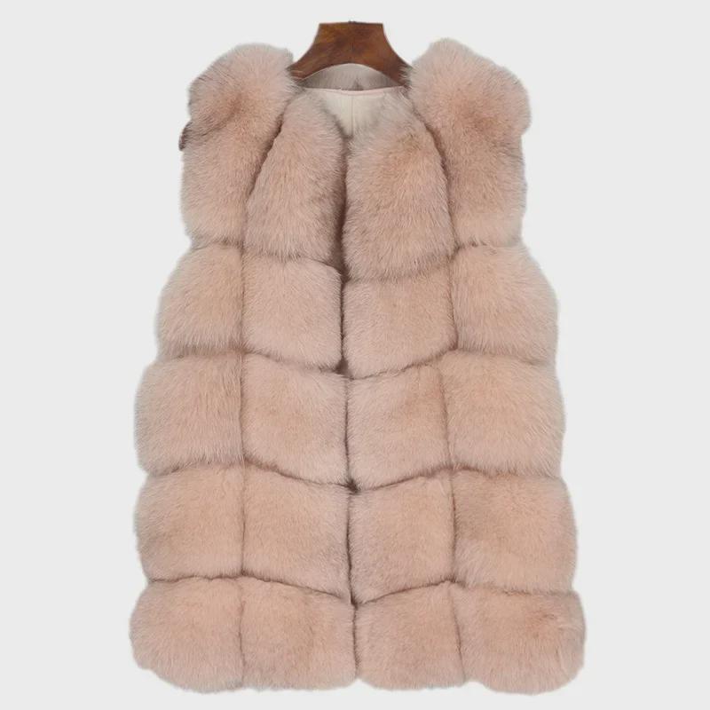 Dame 2023 Vintermote Ekte Revepels Slim Vestjakke