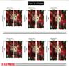 2pcs 2D flat printing Happy Christmas fashion curtains Christmas Reindeer Bauble Tree Digital Printed Polyester Drapes Festive