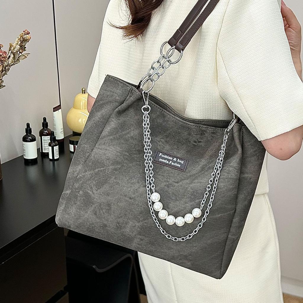 Tote Bag Women's 2025 New Summer Large-capacity High-end Fashion Niche Design College Student Class Backpack