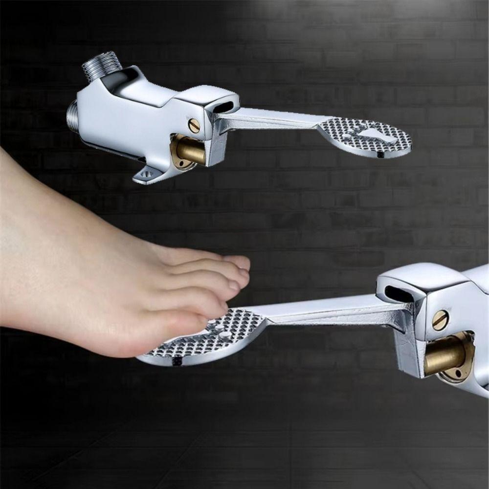Hands-free Pedal Water Faucet Control Switch Foot Pedal Tap Valve Laboratory Application