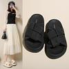 Coole Hausschuhe Damen Sommerbekleidung 2025 neu dicksohlige lässige rutschfeste Strandsandalen Lazy Fashion Ein-Wort-Slipper Damen Tide
