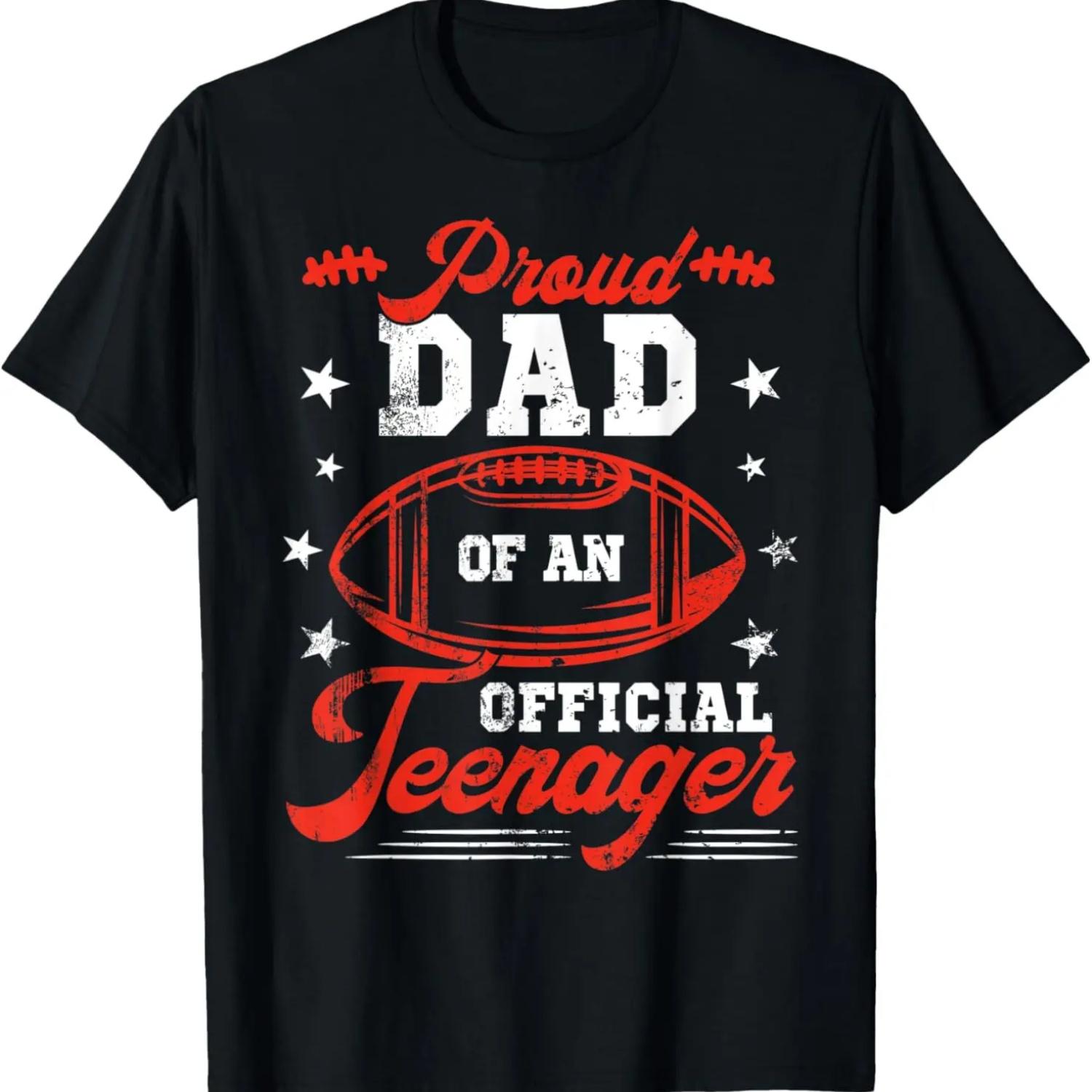 

Baseball Proud Dad Of An Official Teenager 13 Years Old T-Shirt XXXXXL чёрный