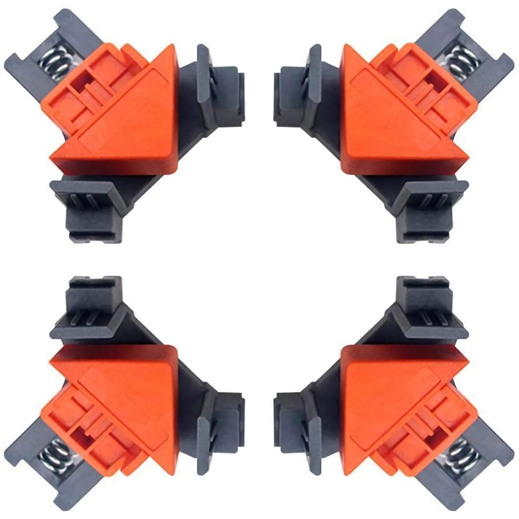 Angle Clamps 4pcs Adjustable 90 Degree Clamps Multifunctional Spring Loaded Swing Corner Clip Fixer