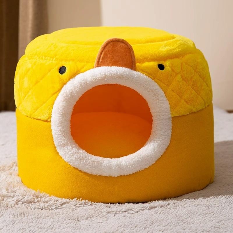 Autumn and Winter Closed Black and White Dice Cat Nest Warm and Thickened Dog Nest Teddy Dual-purpose Stool Pet Nest Dog Mat