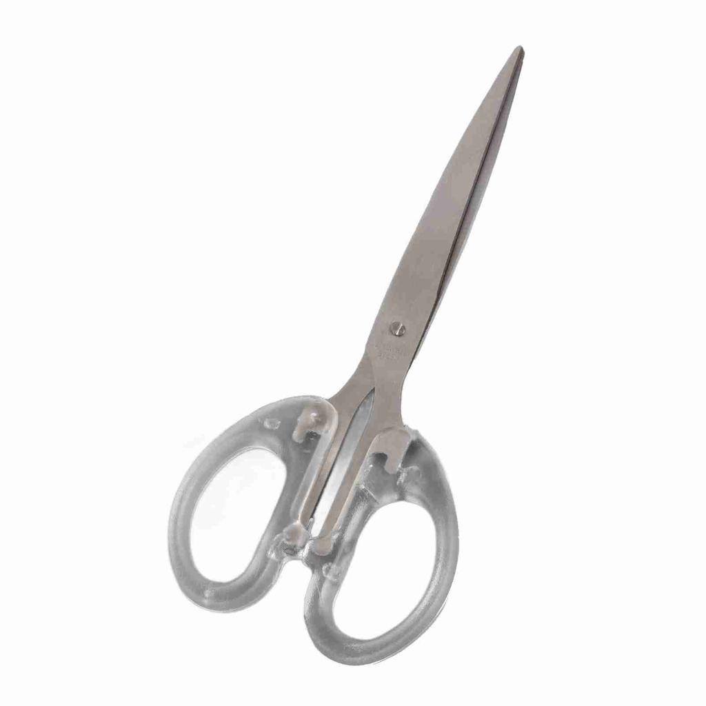 Craft Scissors Clear Frosted Handle Comfortable Grip Portable Paper Fabric Scissors for Student Teachers Staff