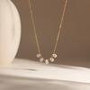 Stainless Steel Water Drop Zircon Necklace Women Classic Minimalist Luxury Necklaces