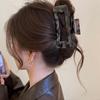 Retro Leopard Print Hair Clip for Thick Hair - Fashionable High-End Shark Grip Accessory
