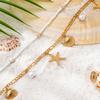 2 Stück/Set Muschel Seestern Taillenkette Imitation Perle Bauchketten Mode Perlen Körperkette Damen