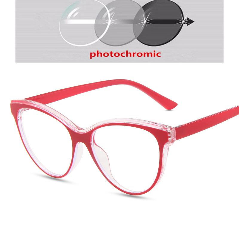 Blue Light Blocker Cat Eye Prescription Glasses For The Nearsighted Student Short-Sight Eyewear Diopter 0 -0.5 -0.75 To -6.0
