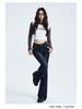 Jeans a zampa retro a vita a V da donna 2025 - Pantaloni a zampa a vita bassa trendy