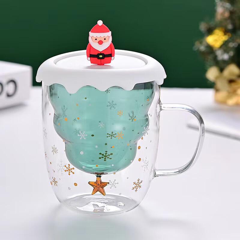 UD Double-Layer Insulated Christmas Glass Coffee Mug Standard