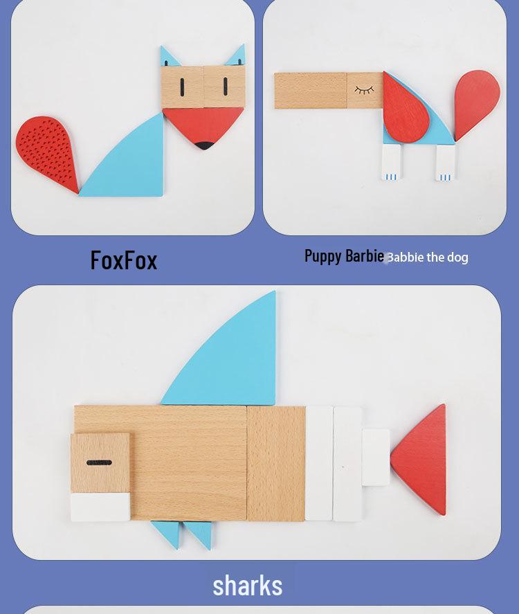 Montessori Animal Puzzle: Educational Toy for Children's Early Learning and Intelligence, Ages 1-3.