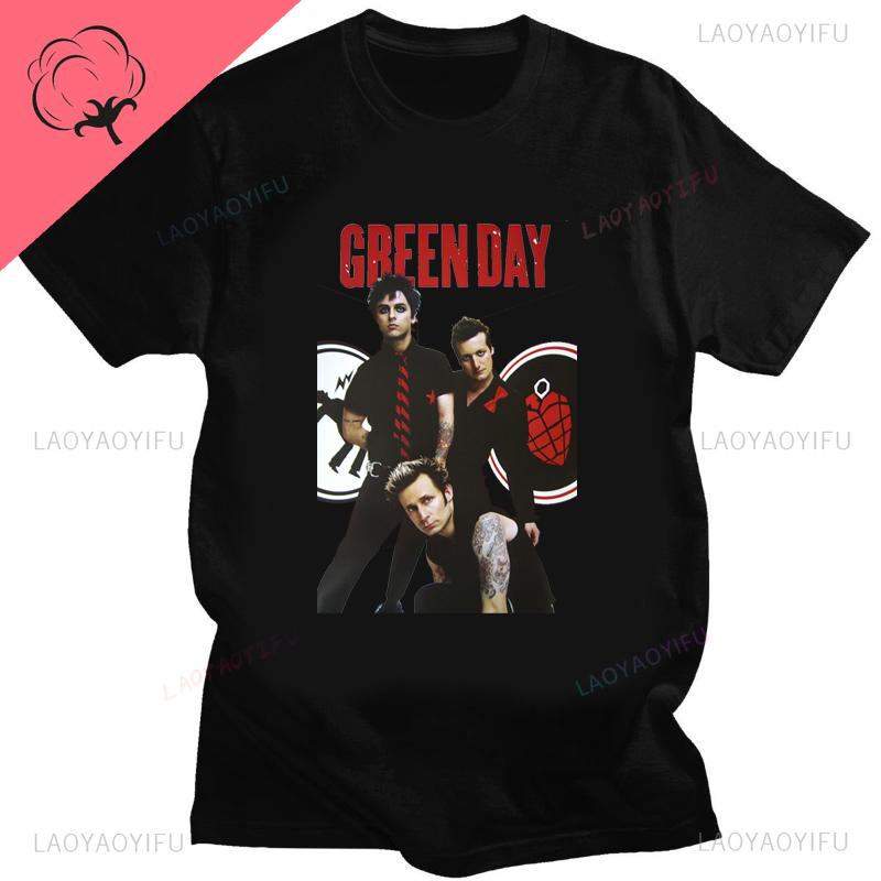 Green Day American Idiot Albuum Cover Tshirts Unisex Women Oversized Tshirts Novelty Funny Streetwear Summer Comfortable Tee