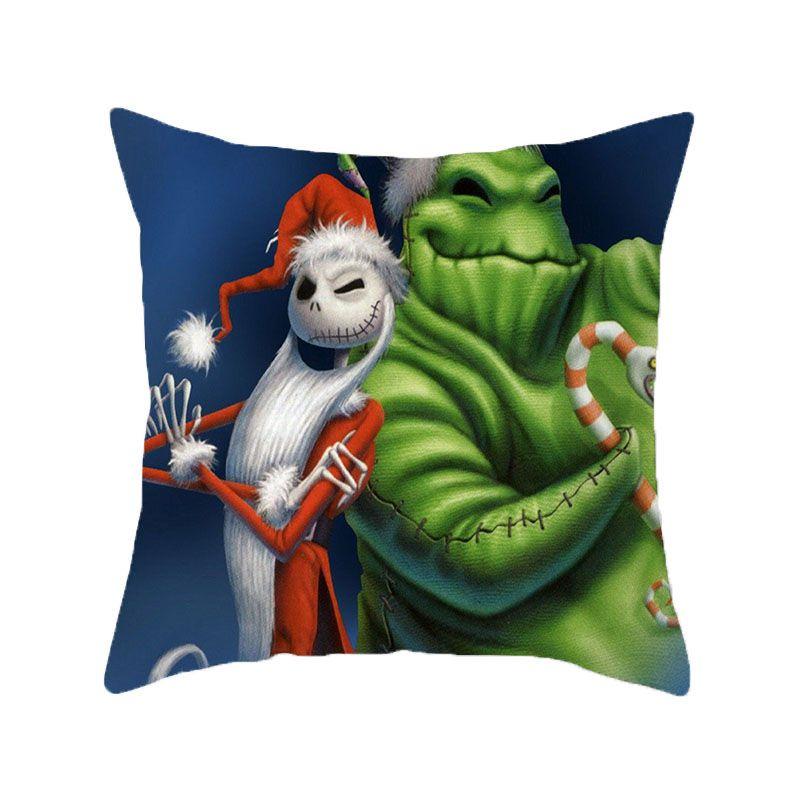 Nightmare Before Christmas Baumwolle Leinen Wurfkissenbezug Sofakissenbezug Heimdeko