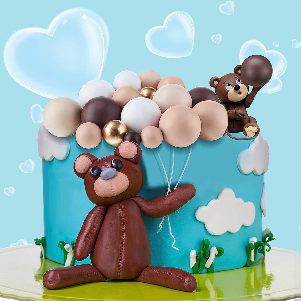 Foam Balls Cupcake Topper DIY Cake Insert Topper Foam Cake Balls Baking Decoration  for Wedding Anniversary Birthday