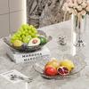 2PCS Fruit Bowl Fruit Plate Cake Dishes Tray Birthday Party Snack Fruit Dessert Plate Tableware For Wedding Party Home Decor