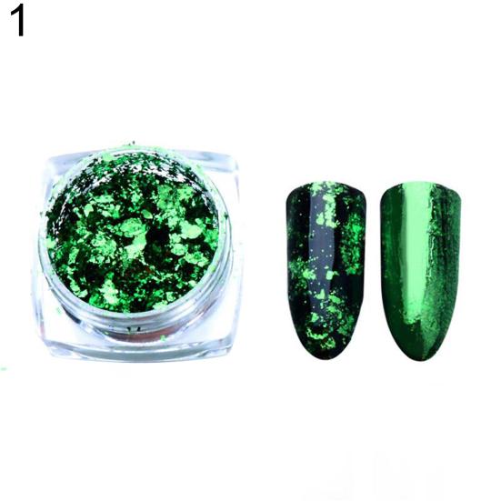 0.2g Shiny Paillettes Foil Nail Art Glitter Sequins Mirror Powder Manicure Decor