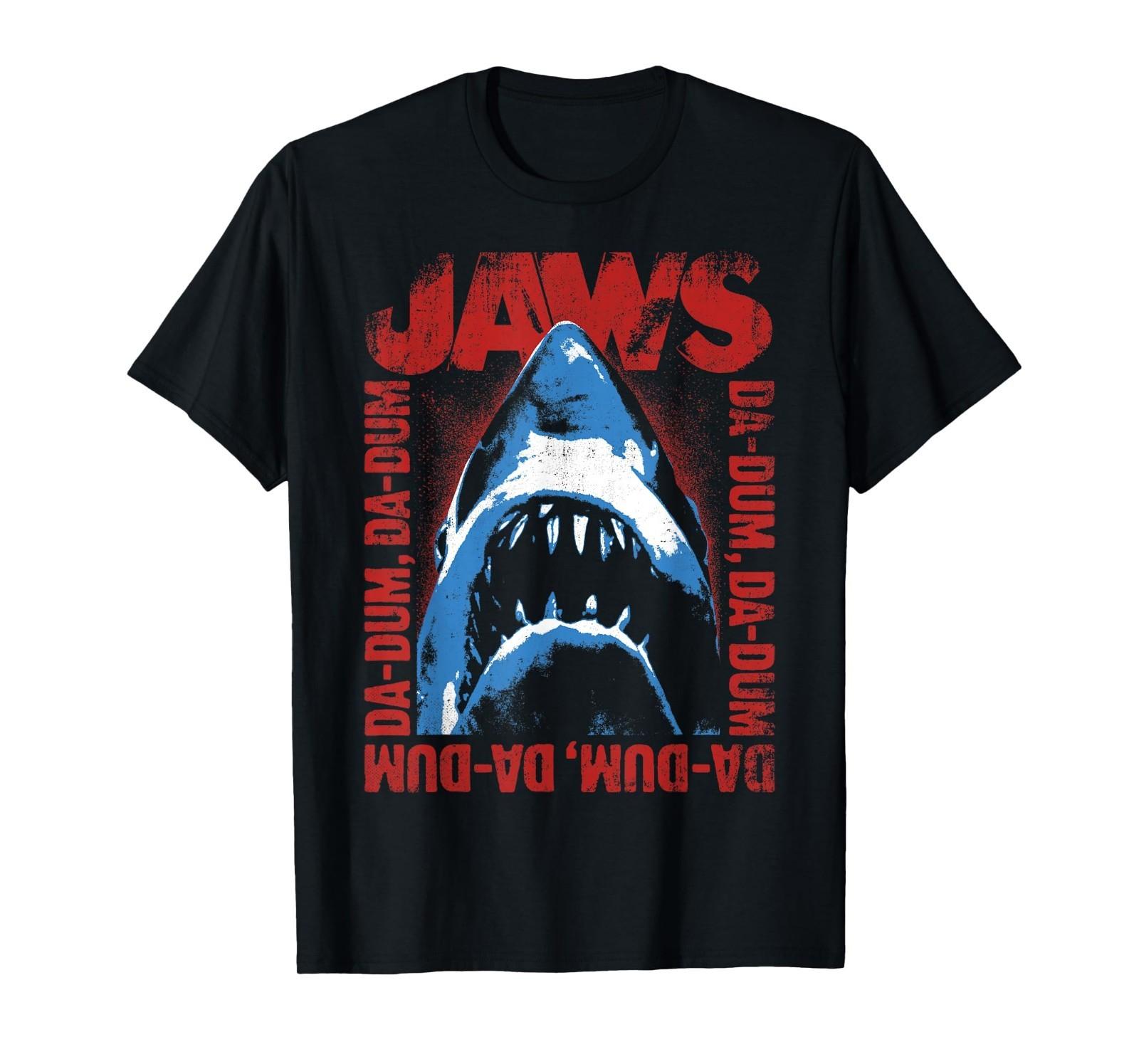 Jaws Da Dum Da Dum Poster T-Shirt Mens Womens Tees Top 3XL