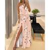2025 New Off-Shoulder High-Slit Sleeveless Long Dress - European and American Women's Fashion