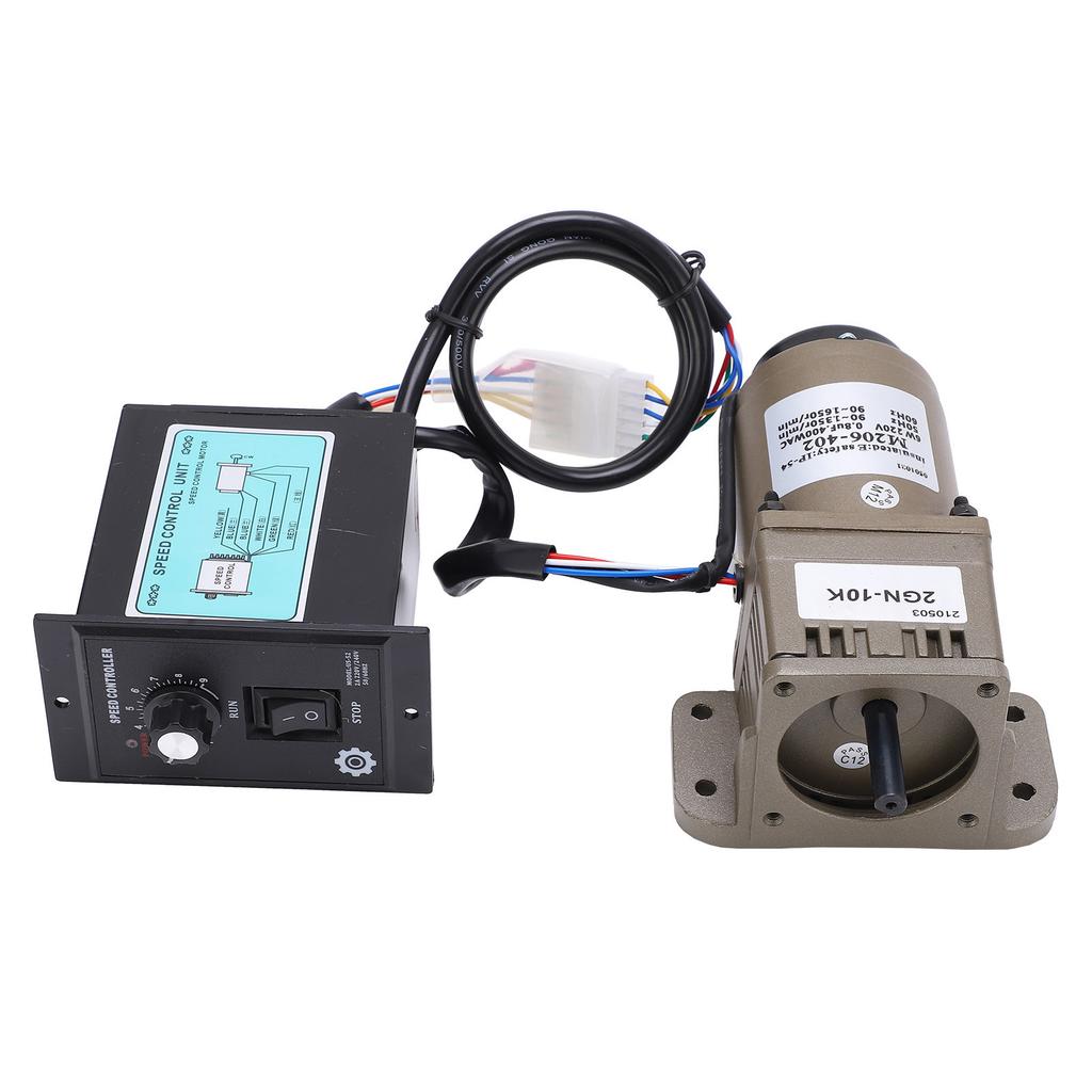 AC 220V 6W Single Phase Asynchronous Gear Motor Deceleration Adjustable Speed (10K)