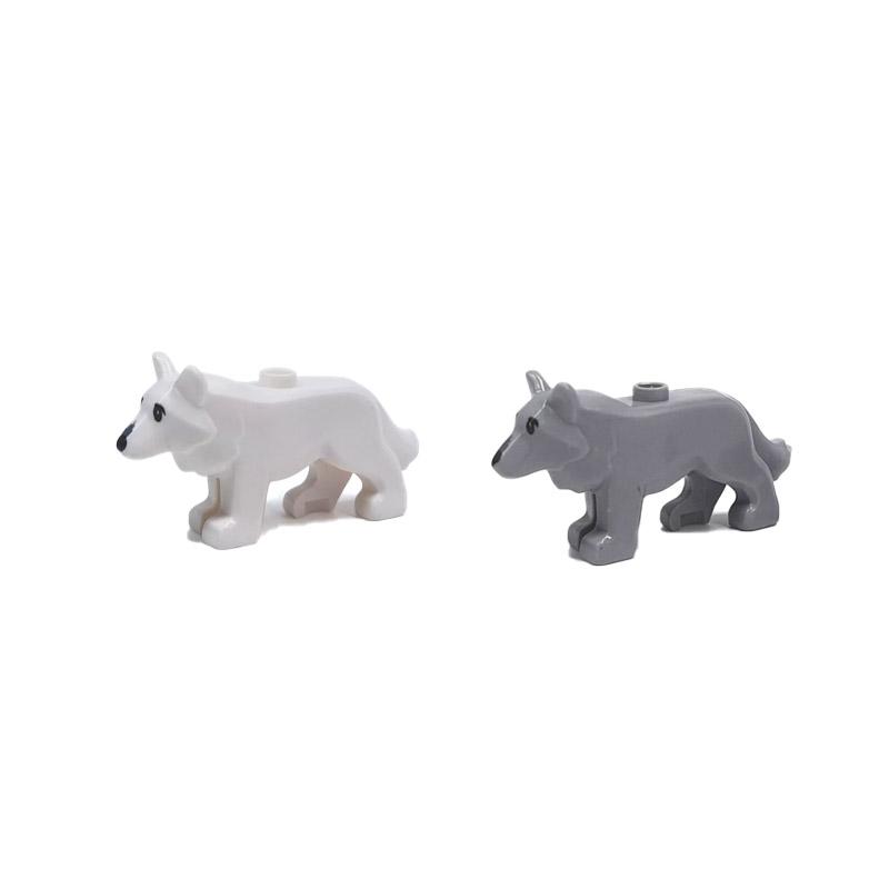 City Scene Accessories Animal Building Blocks Model Figures Farm Wolves Flamingos Pig Dog Gorillas Elephants Zoo Bricks Toy Gift