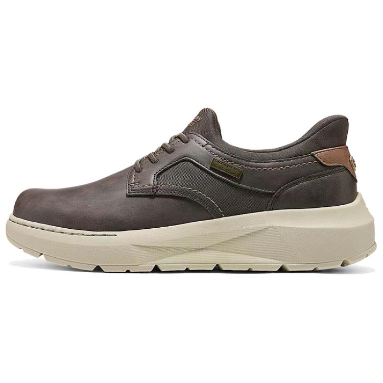 Skechers Casual Fabric Synthetic Leather Comfortable Versatile Casual Shoes Men Shoes Brown 205703-CHOC 39.5