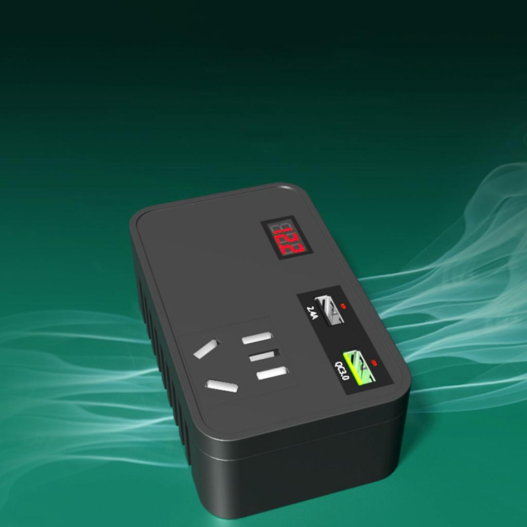 Reliable 3 in 1 Car Charger with 600W Power Inverter Convert DC 12V to AC 110V 220V with DualUSB Support QC3.0 Plug