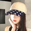 Cute Bear Embroidered Polka Dot Baseball Cap Women's Versatile Big Head Circumference Peaked Cap Wide Brim Big Face Small Hat