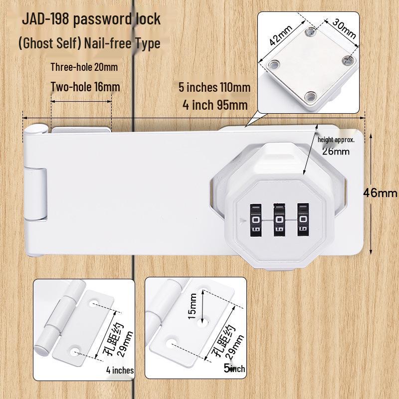 Three-Digit Multi-Purpose Mechanical Password Lock for Cabinets and Drawers