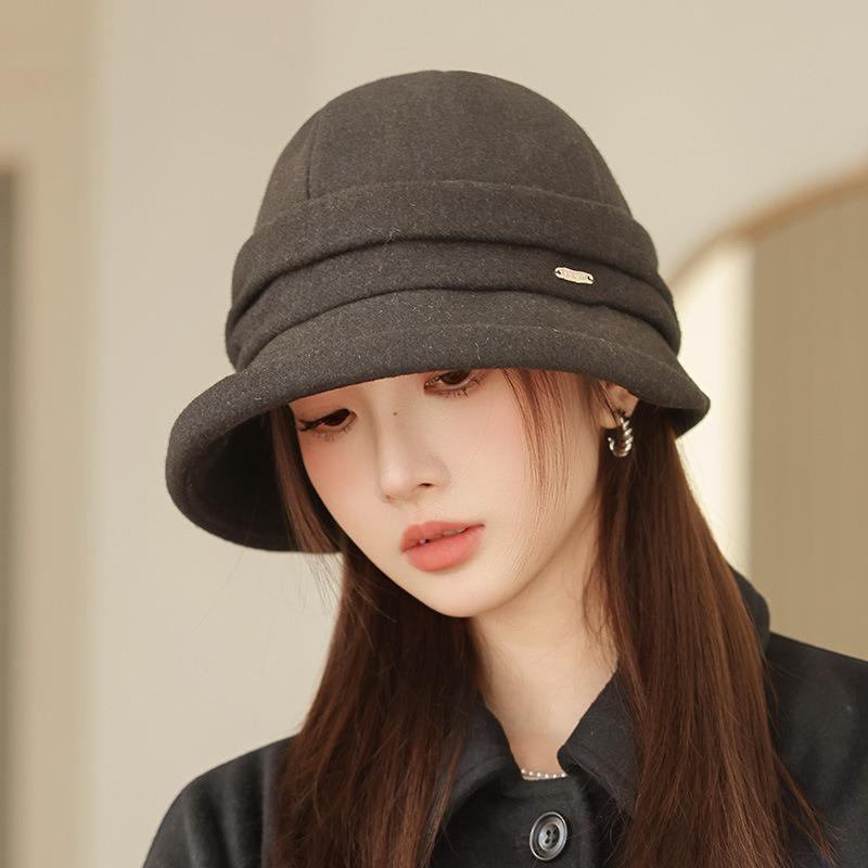 Fisherman's Hat Autumn and Winter Warm Hat for Women  Casual and Versatile Basin Hat  Big Head Circumference Small Bucket Hat