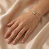 14K Gold Plated Star Charm Tennis Bracelet for Women, Six Point Star with Round Stone Center, Sparkling Cubic Zirconia Jewelry