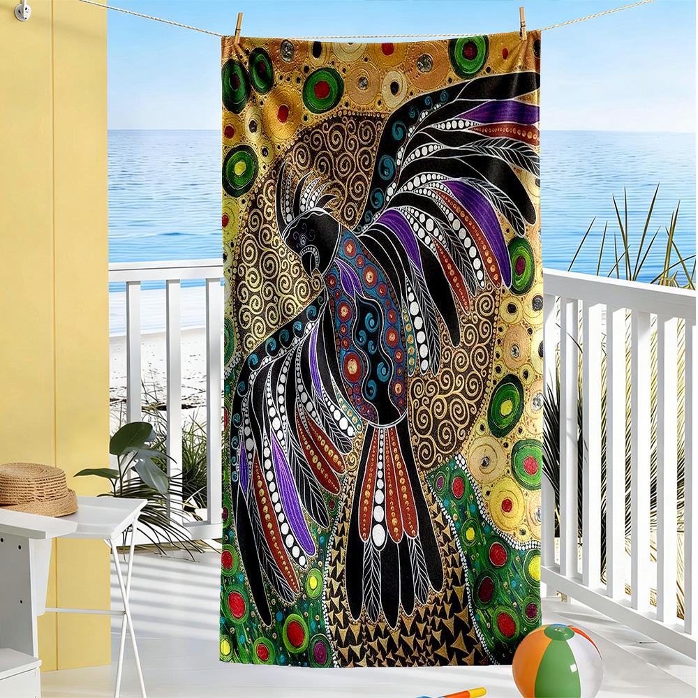 Australian Aboriginal Style Beach Towel Soft Durable Quick-Dry Comfortable Lightweight