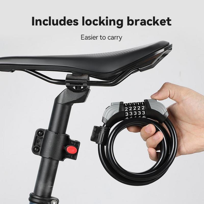 Universal Bicycle Lock Mountain Bike 5 Digit Password Lock Anti-Theft Portable Security Steel Chain Motorcycle Password Lock