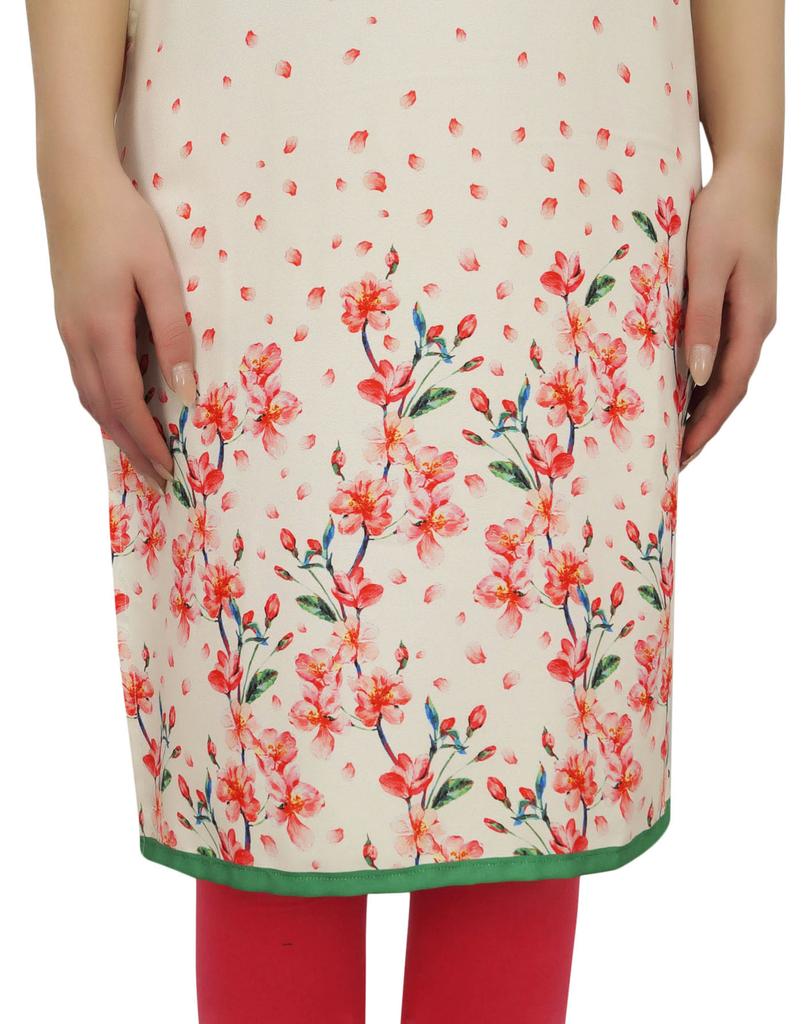 Bimba Women's Sleeveless Black Floral Printed Tunic Designer Kurta Kurti-10