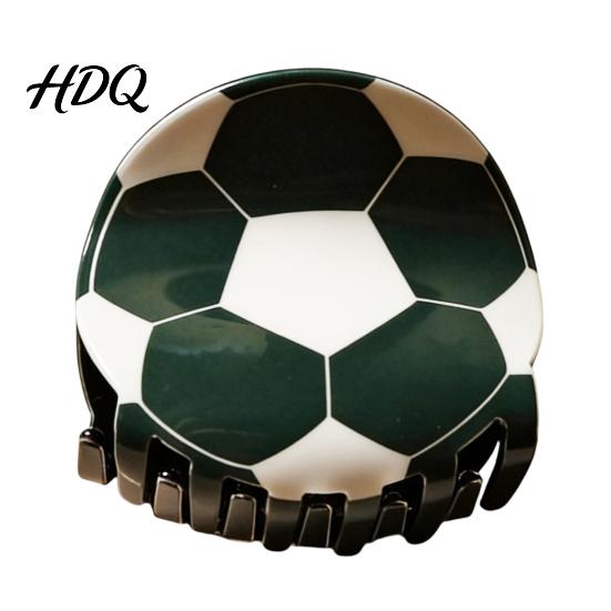 Rounded Edge Hairpin for Girl Football Themed Hair Clip Large Curved Clip